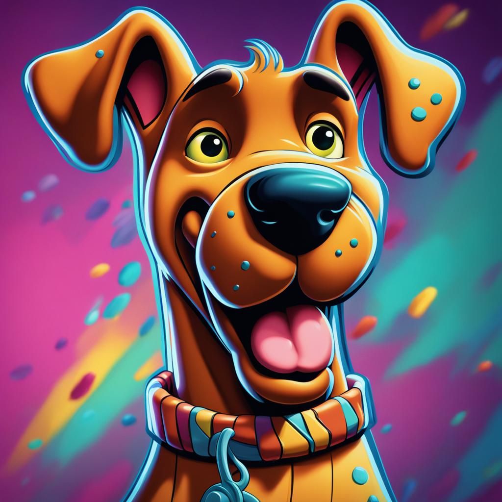 Scooby-Doo , in 4k, high resolution, details face.