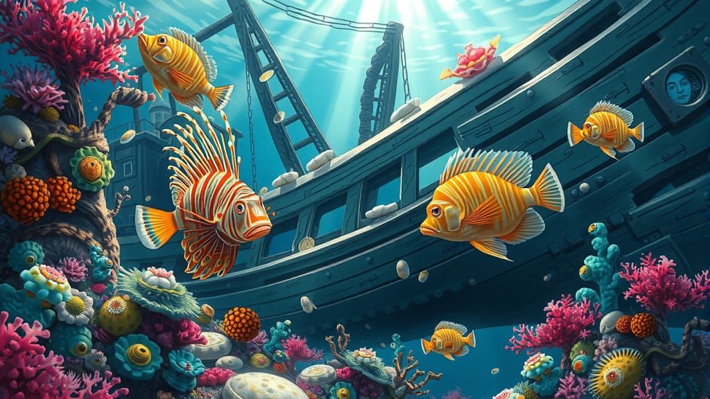 "The Hidden Treasure of the Reef"  by @Zam