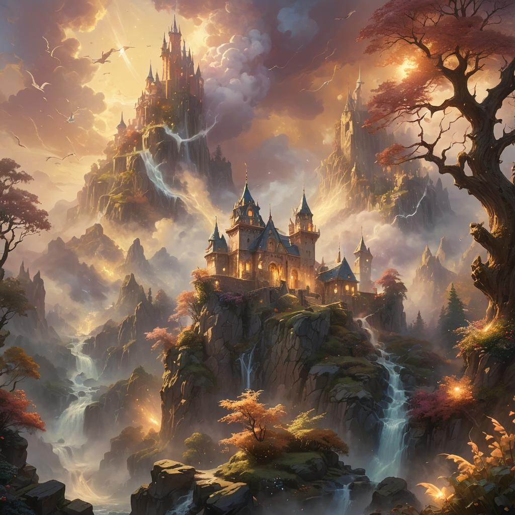 Mystical Realm: Good vs Evil in Ethereal Fantasy