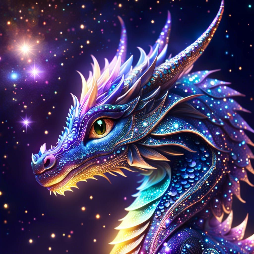 Shimmering dragon - AI Generated Artwork - NightCafe Creator