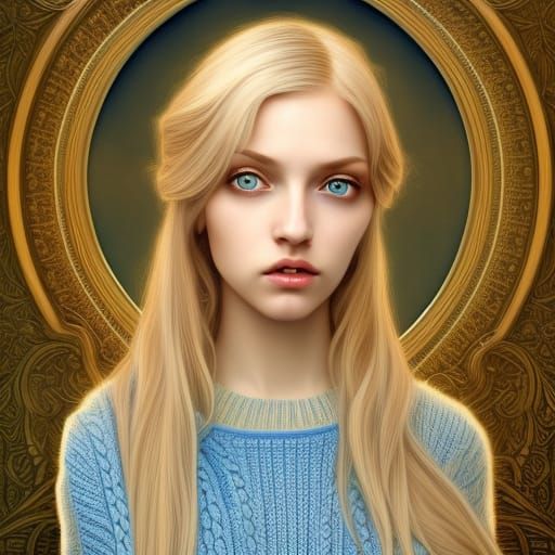 Blonde innocence - AI Generated Artwork - NightCafe Creator