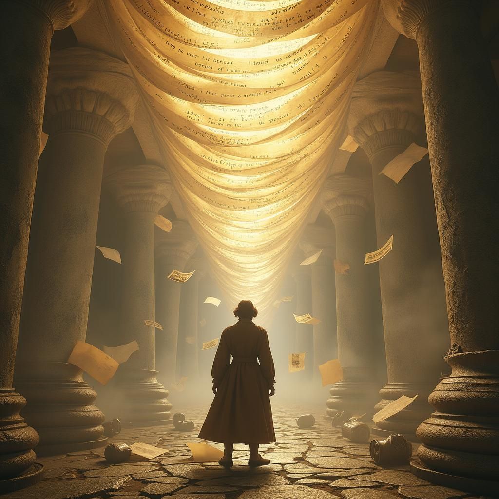 Shakespeare Gazing at Celestial Tapestry of Words