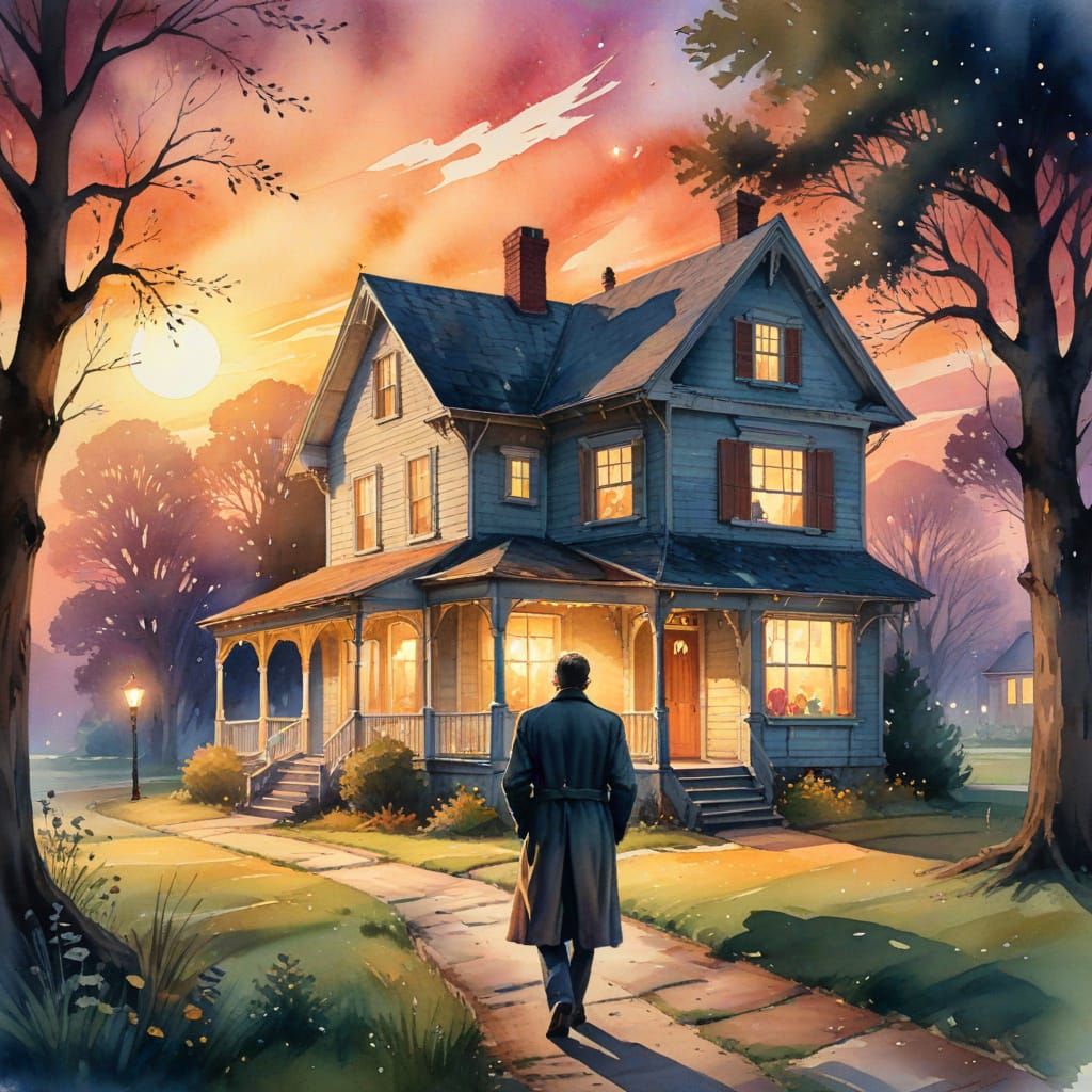 אדם הולך לביתו