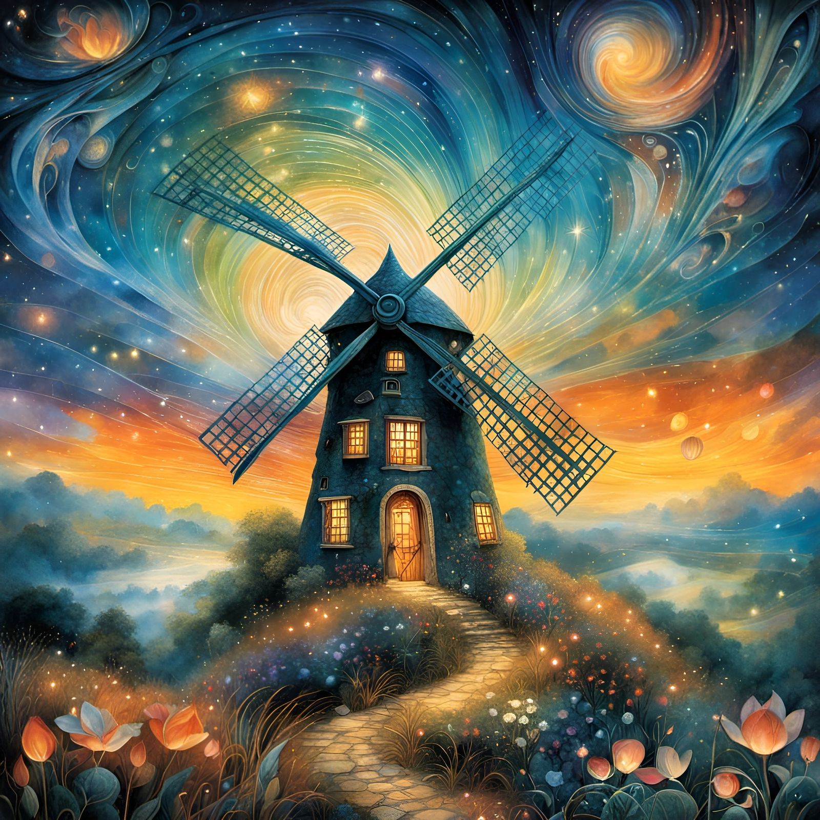 Storybook Windmill Cottage  by @Sharonjoy