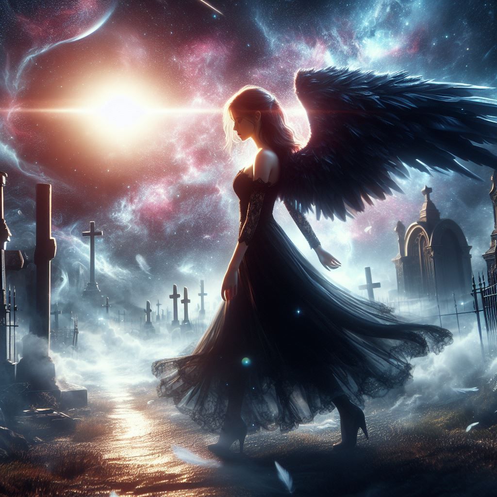 Dark Angel in a Graveyard