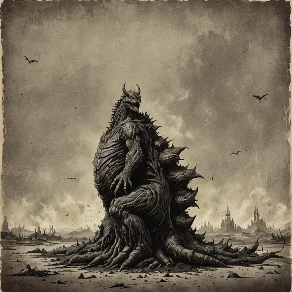 Evil Godzilla - AI Generated Artwork - NightCafe Creator