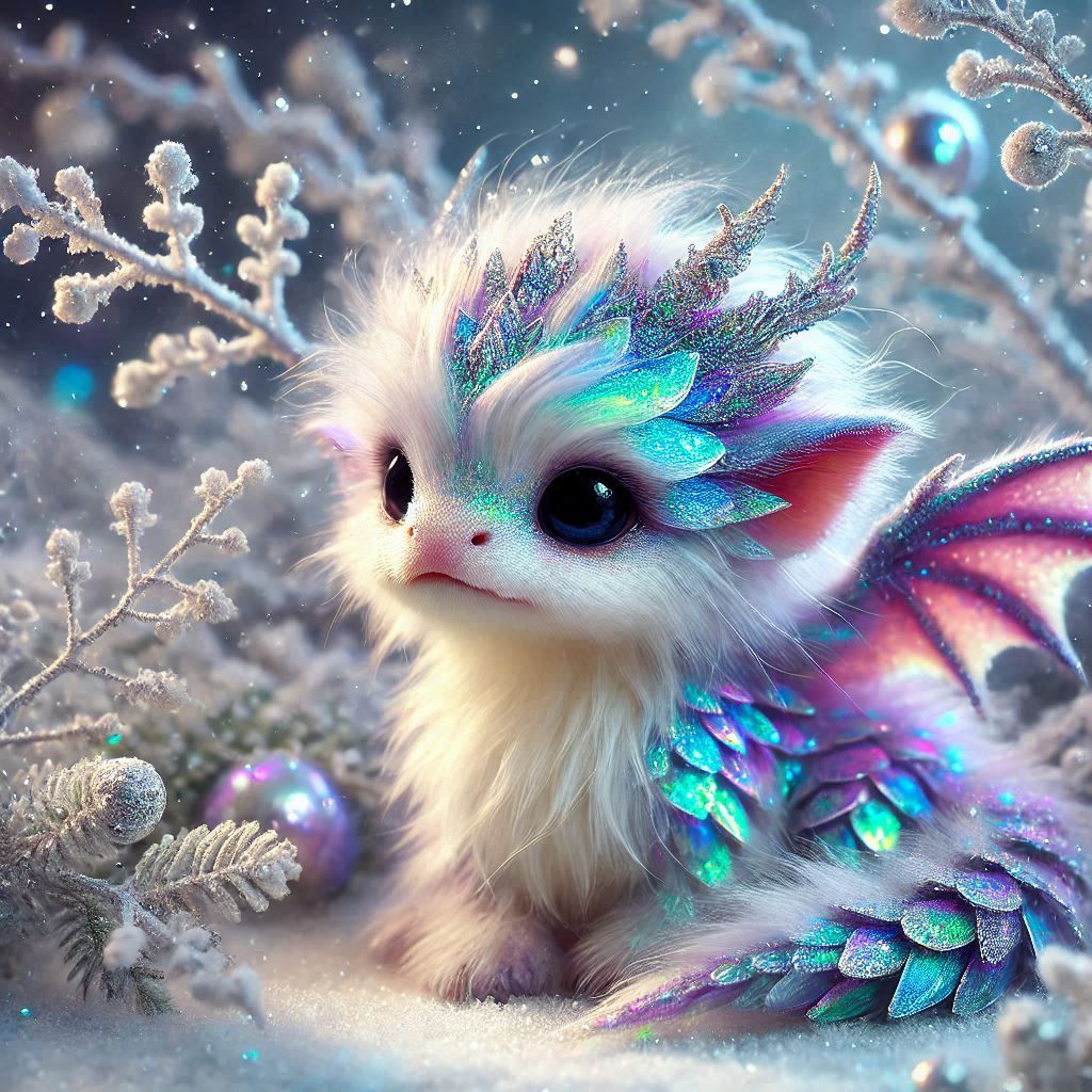 Cute fluffy dragon