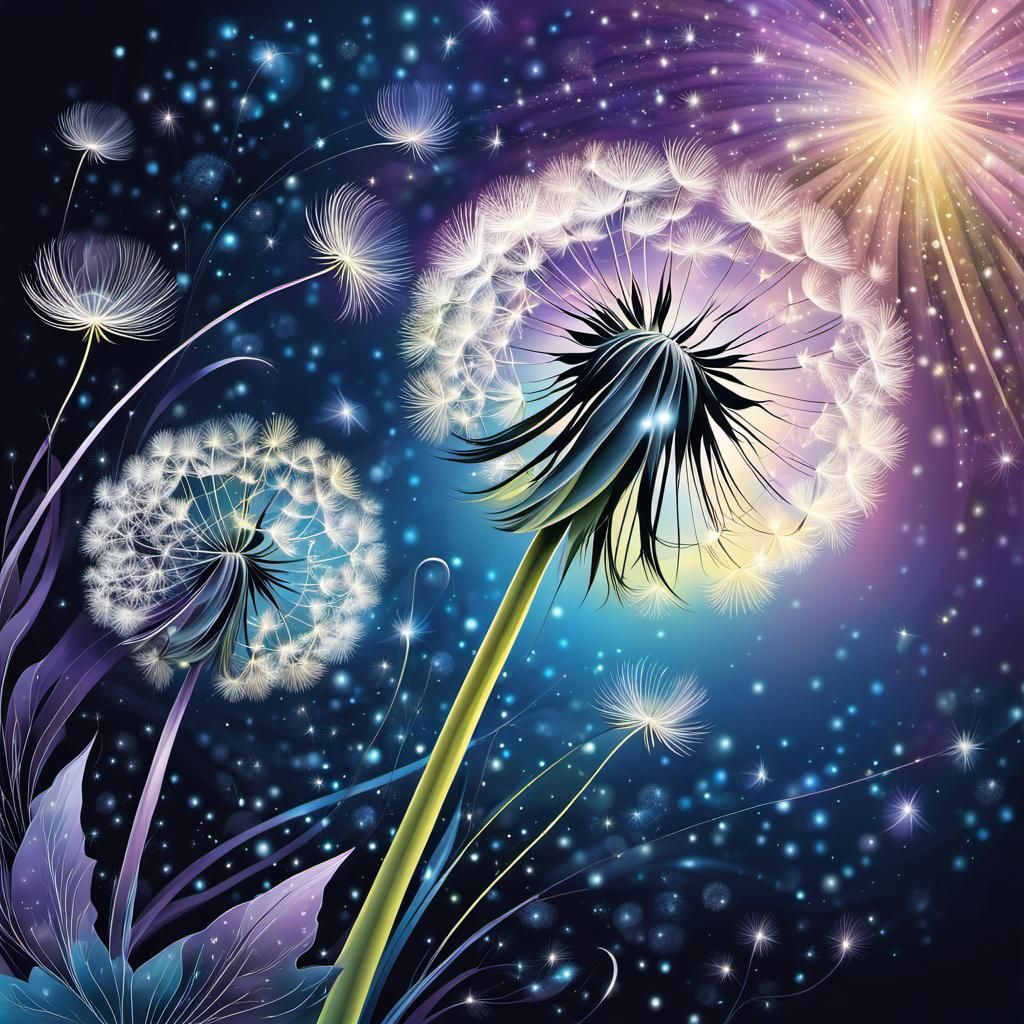 Dandelion art  by @Gokiburi