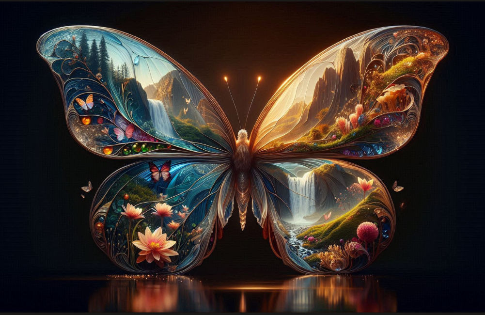 Dreamlike butterfly