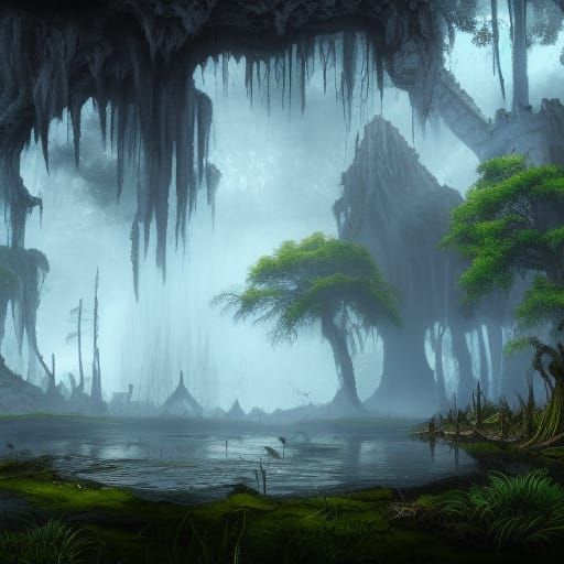 Mystic lake - AI Generated Artwork - NightCafe Creator