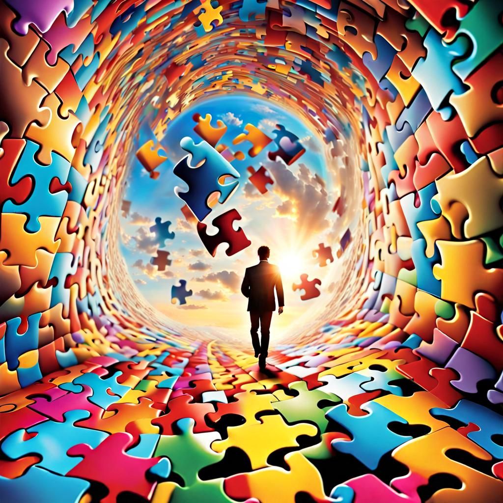 Making way through puzzle of life   by @David Myers