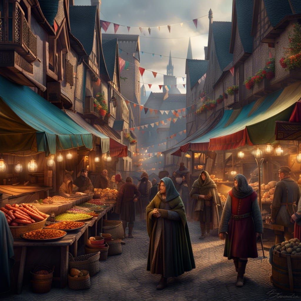 Medieval market.