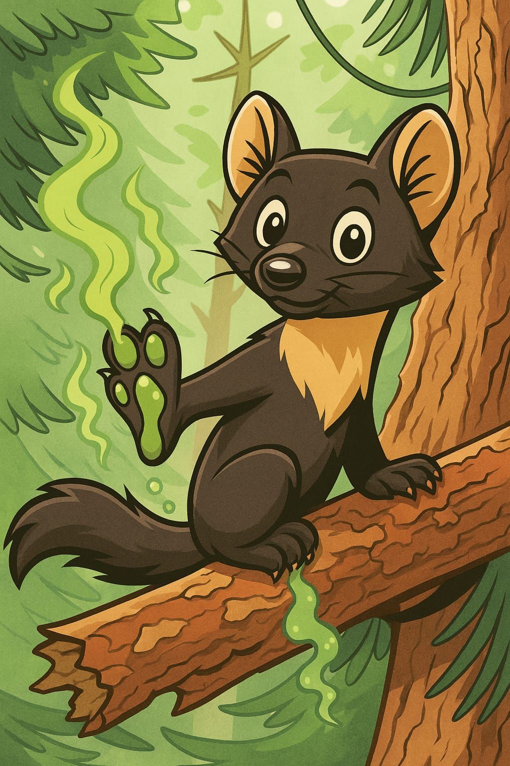 A ferret with stinky feet.