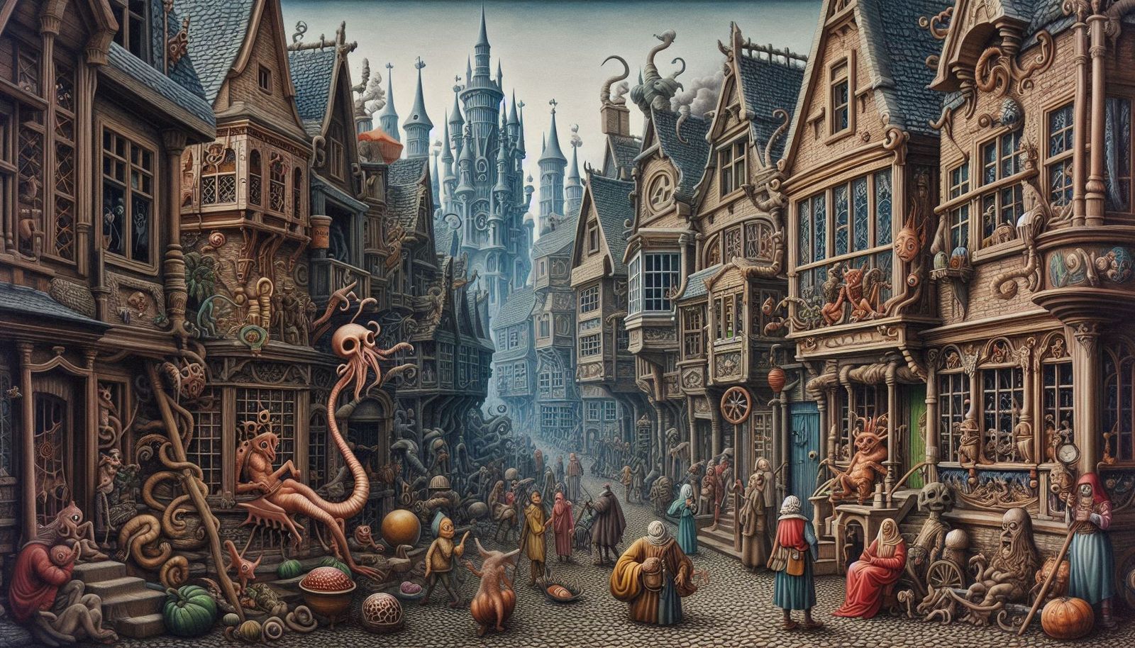 SURREAL MEDIEVAL VILLAGE LIFE