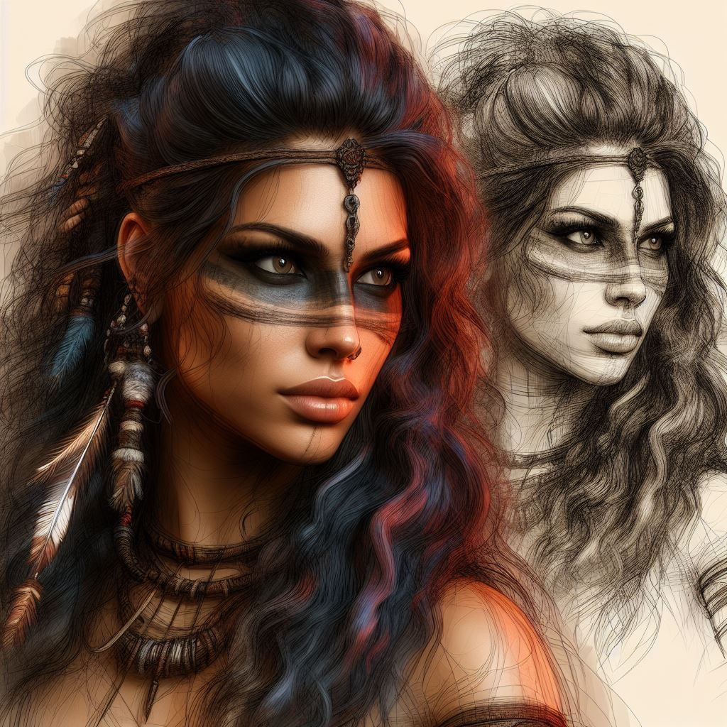 D3 War Paint Portrait