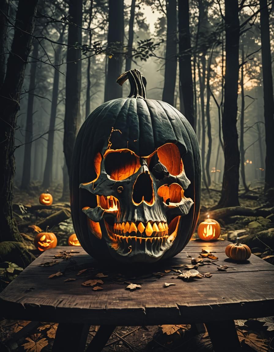 Skull pumpkin