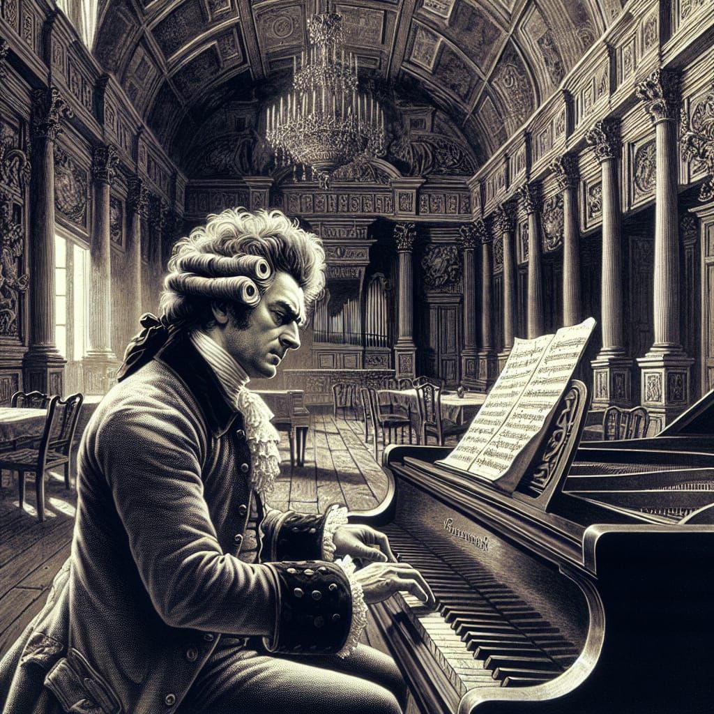 Beethoven writing his symphony  by @DesignGirl