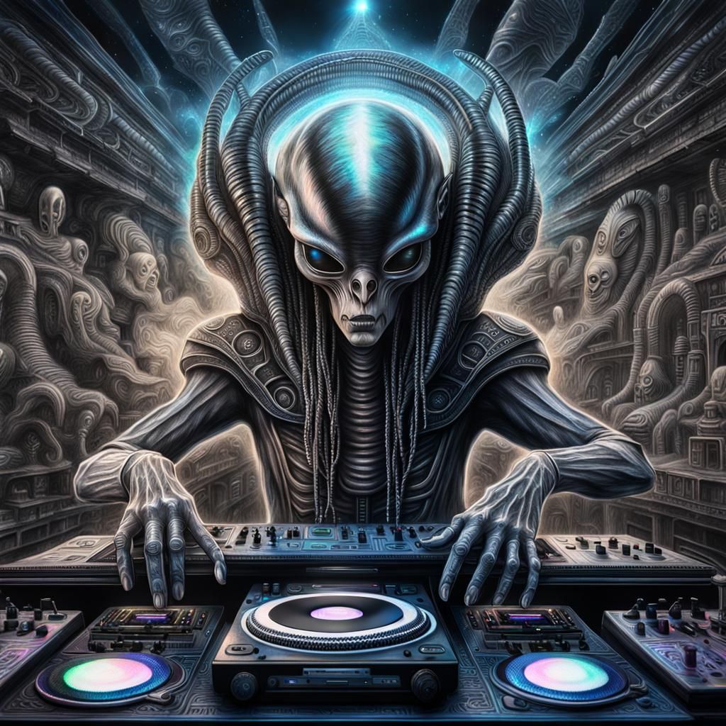 Alien At The Decks II ! - AI Generated Artwork - NightCafe Creator