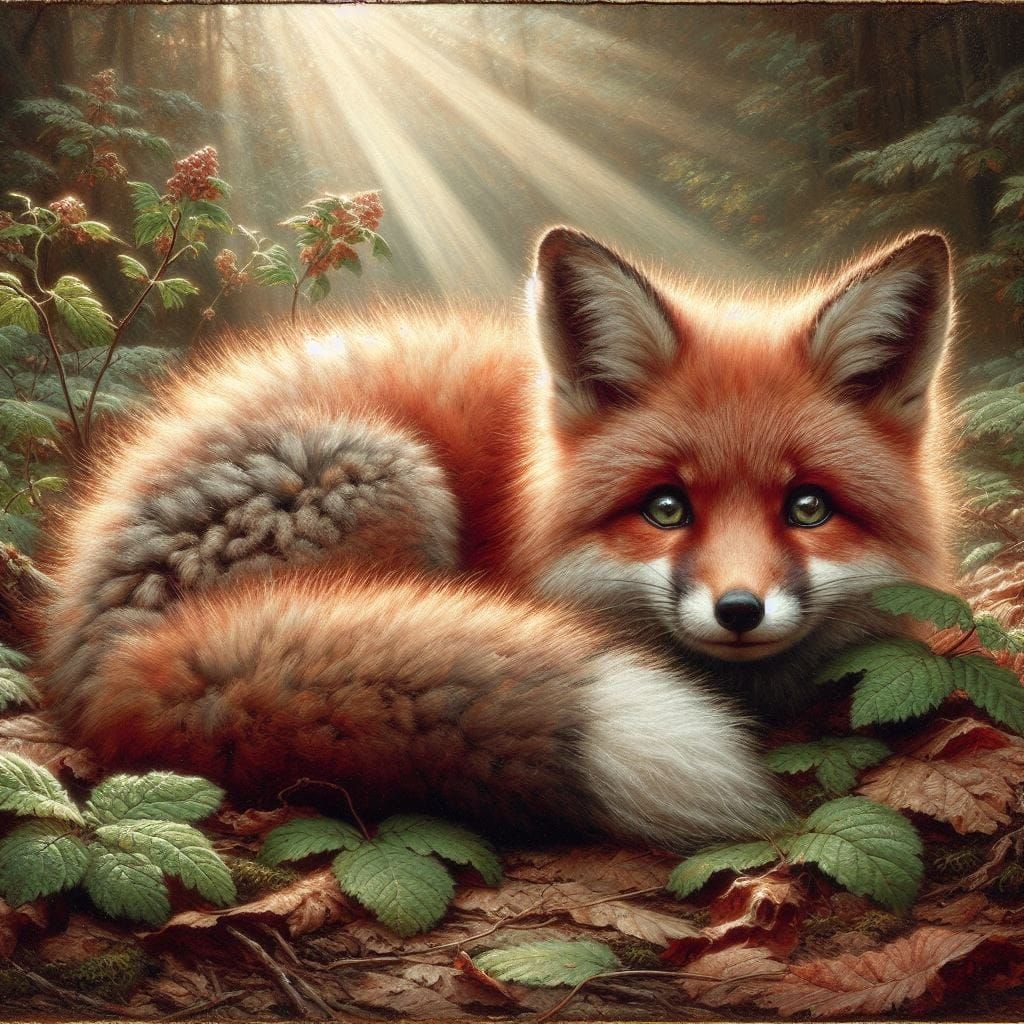 Sunlit fox