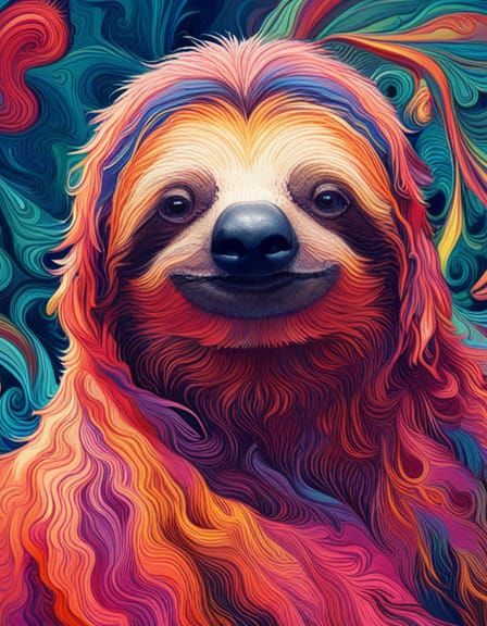 Sloth after a Salon Day  by @DarkStahl