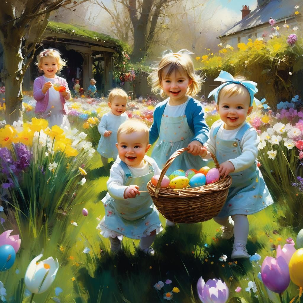 Easter egg hunt   by @Superbear