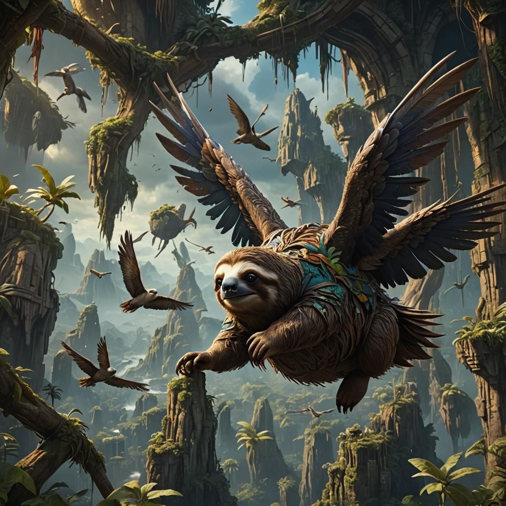 Winged sloth