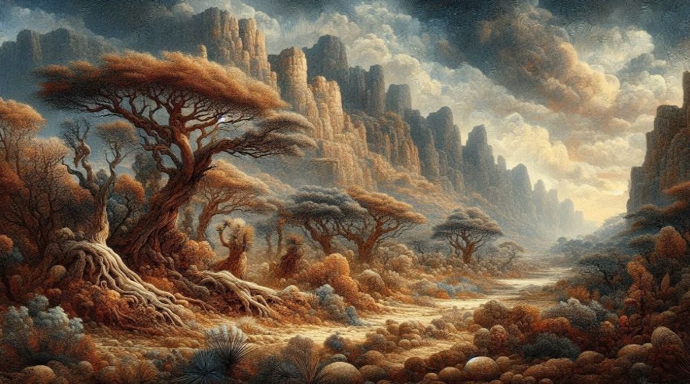 African Landscape in the style of Baines 🖌️ 03