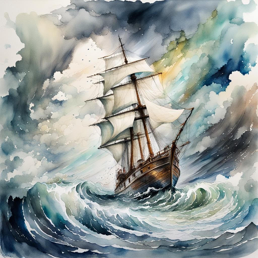 In the storm  by @Eriart