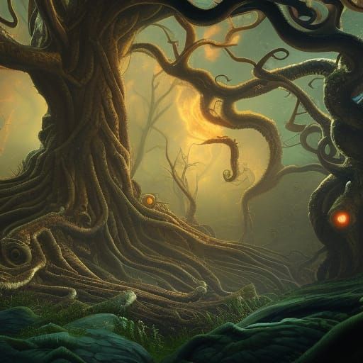 Eldritch Tree - AI Generated Artwork - NightCafe Creator