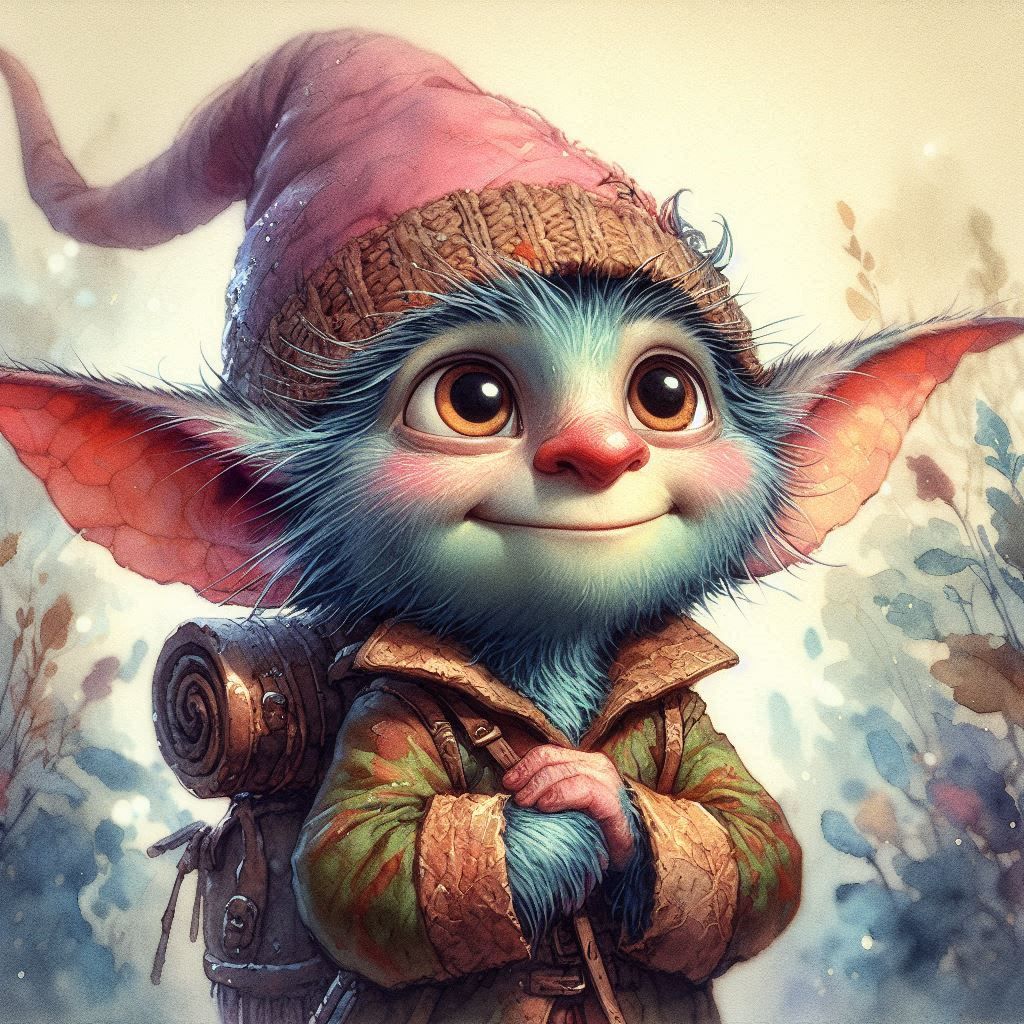 adorable fairy-tale fantasy creature portrait..