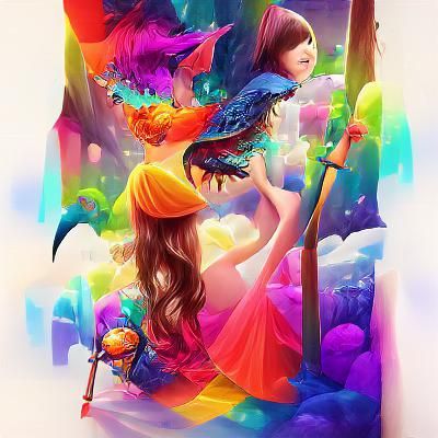 Beautiful Colorful Fantasy Illustration 