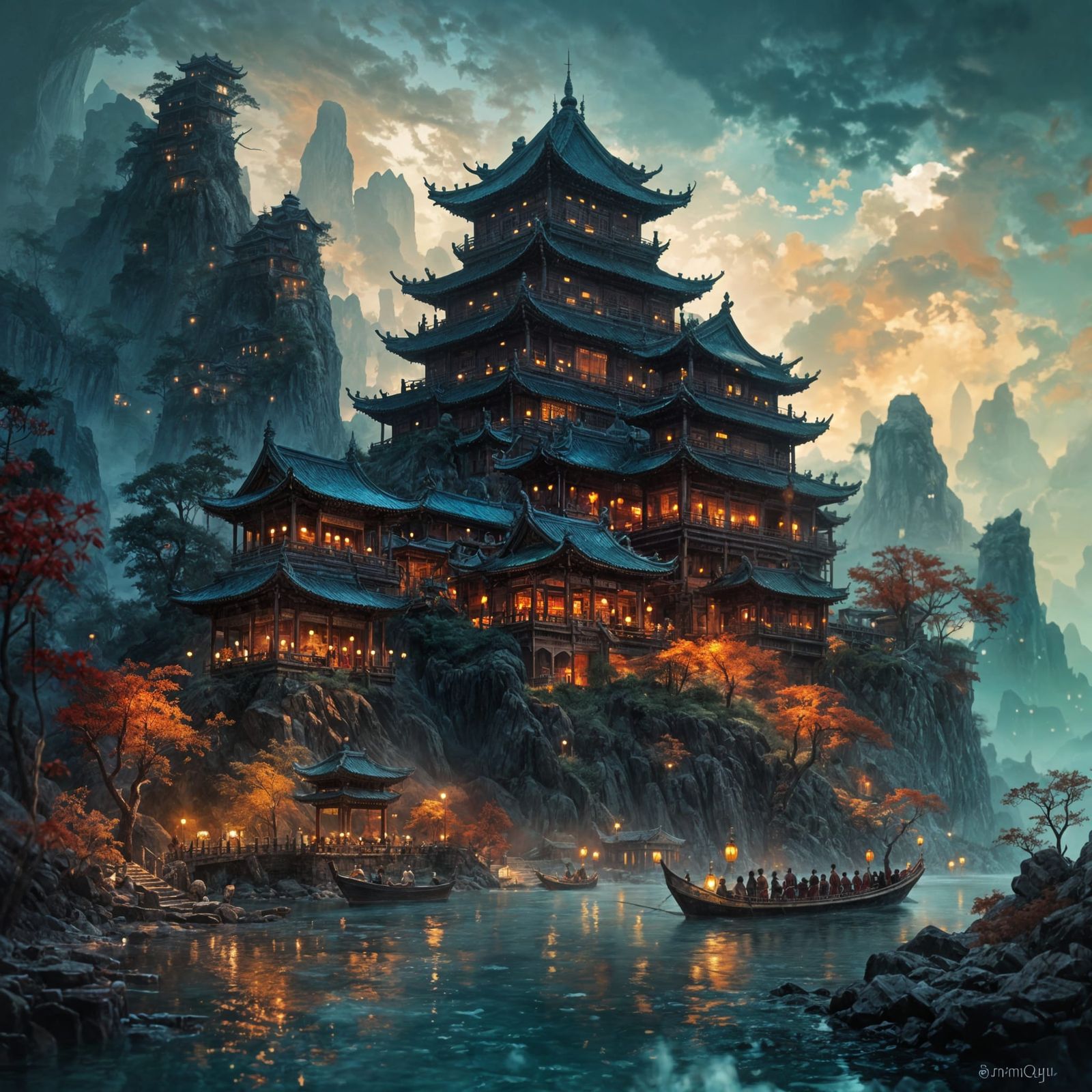 chinese monastry  by @OrangeFury