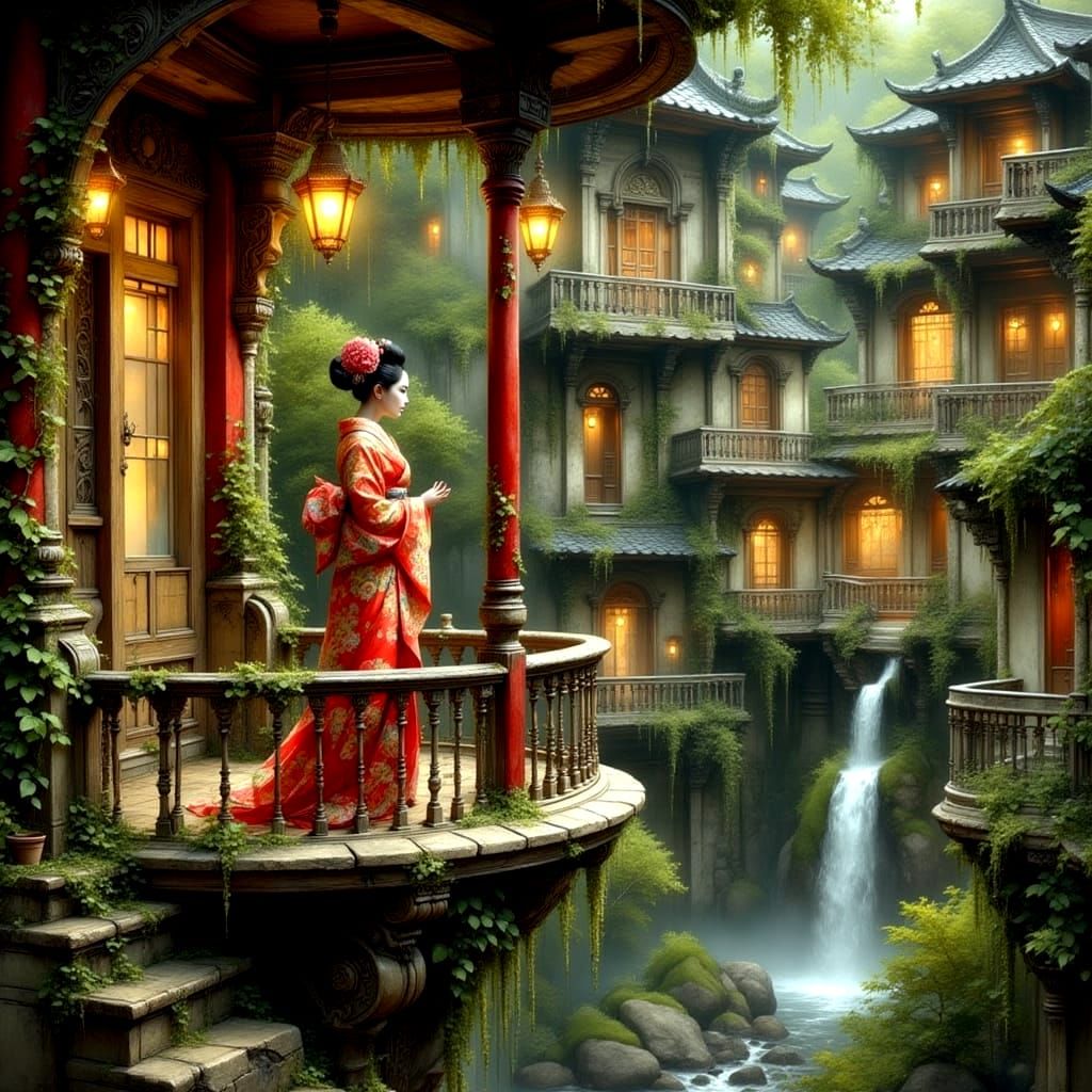 日本のインスピレーションを受けたアート