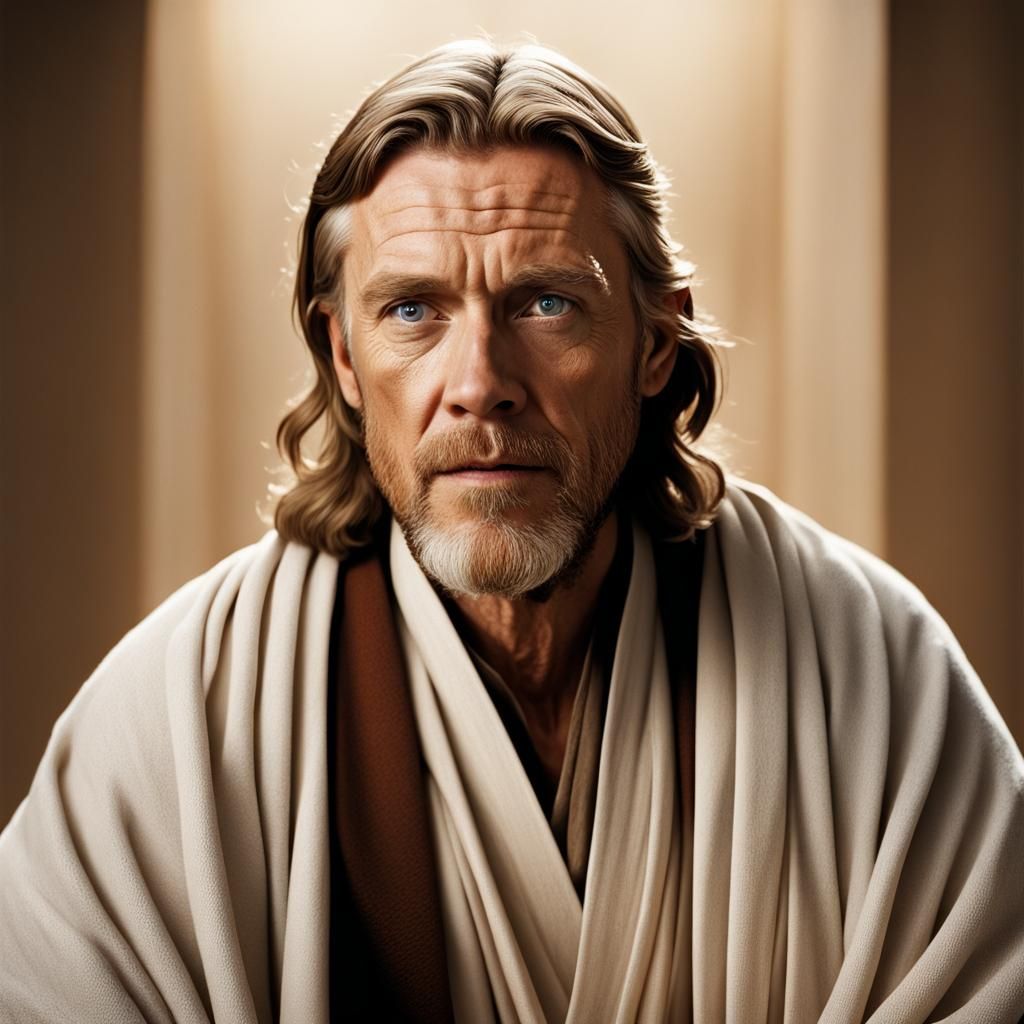 Obi Wan As Jesus Christ - AI Generated Artwork - NightCafe Creator