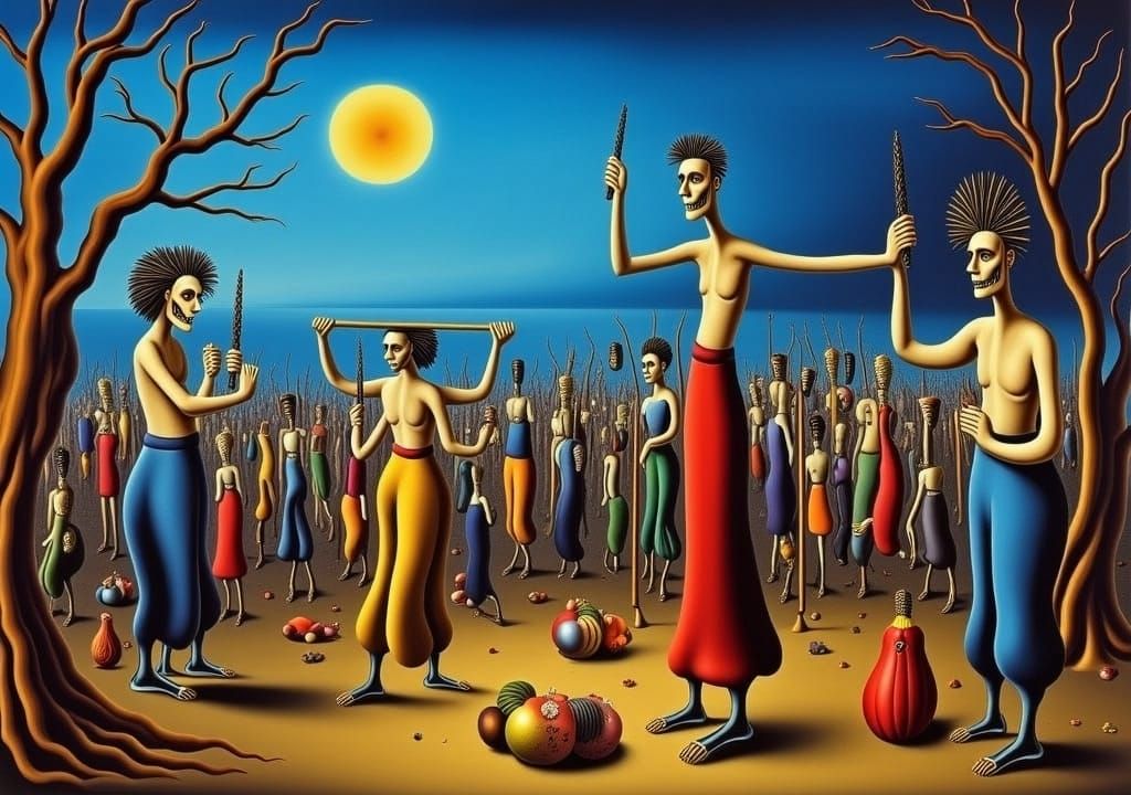 <lora:STRANGE WORLD:1.0> (Night people parade 1.1) (Dia de l...