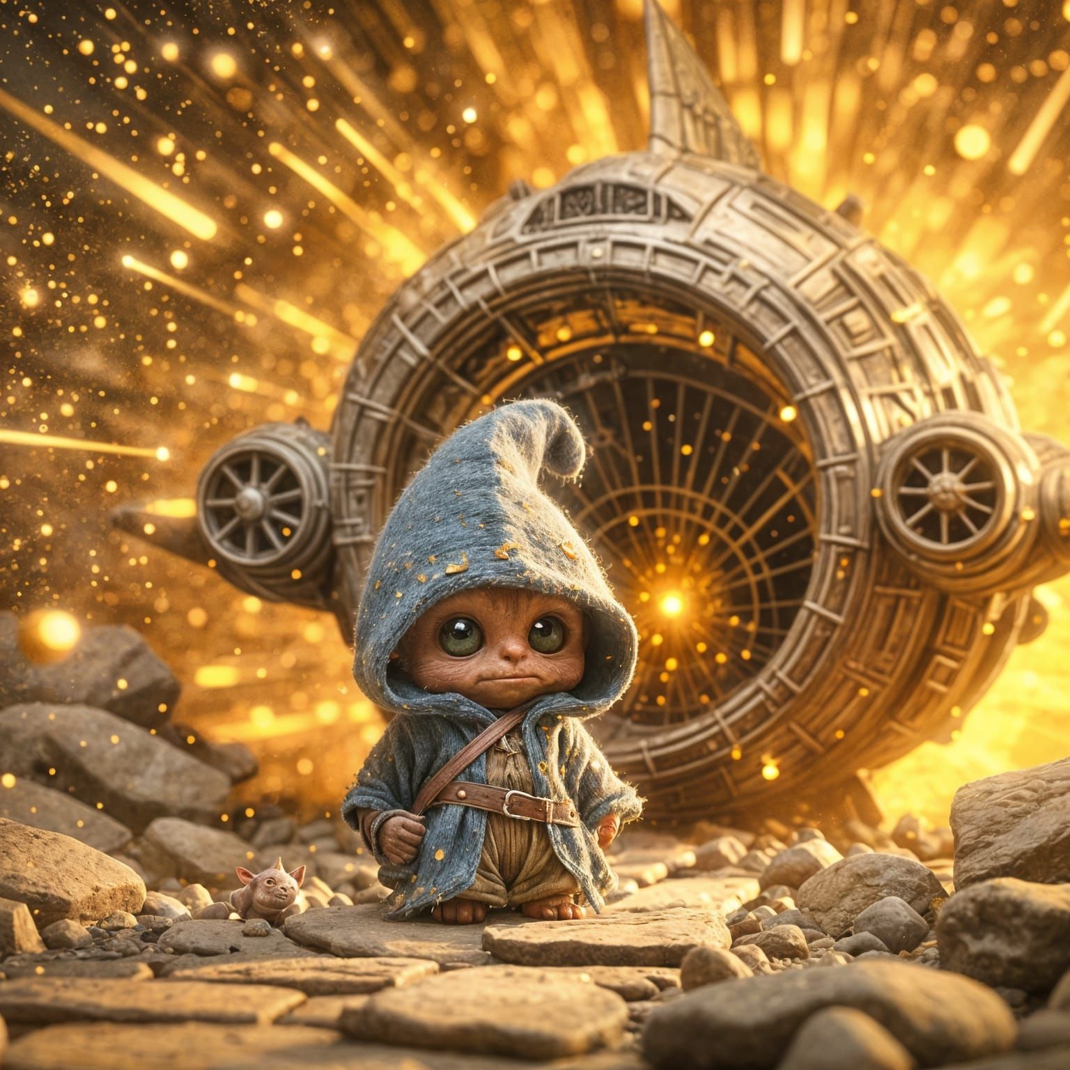 The Little Goblin in the Space  by @Andre R