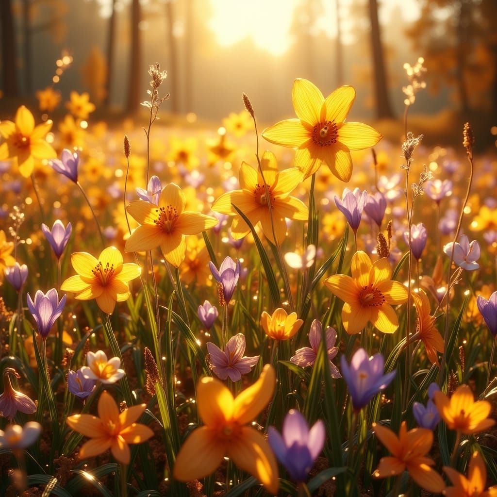 Vibrant Wildflowers Bloom in Coastal Nature Reserve
