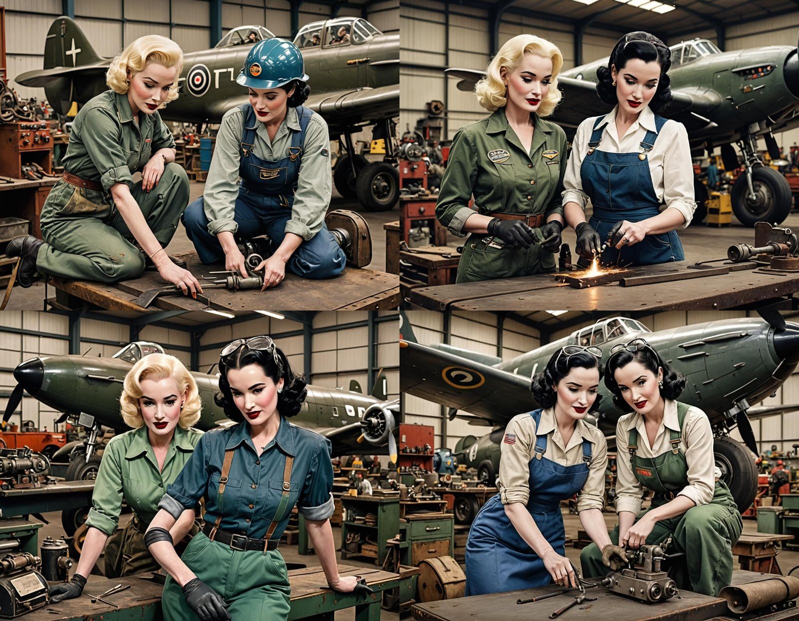 Dita Von Tease working as an apprentice welder under the guidance of ...