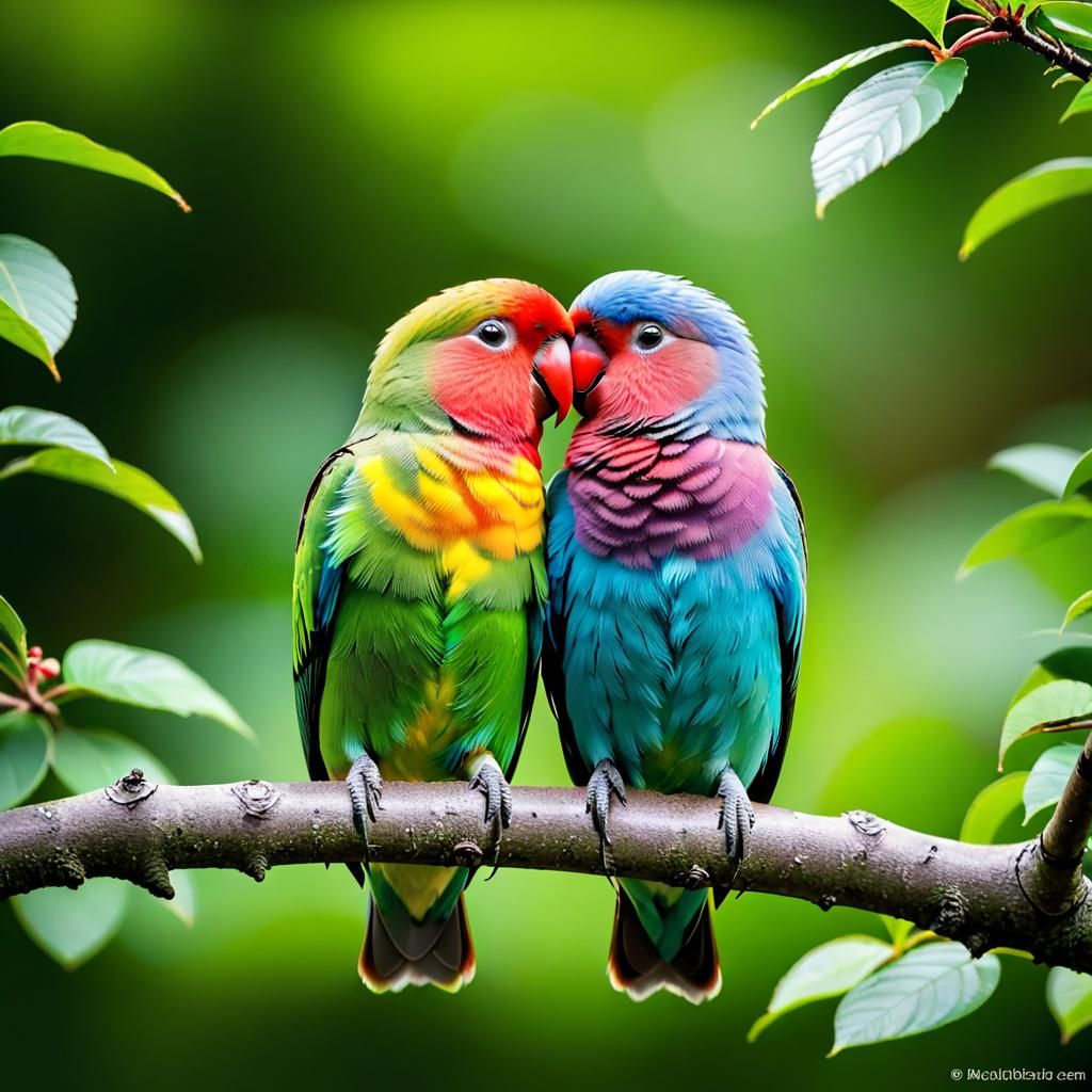 two lovebirds