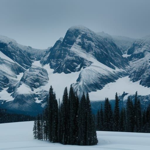 glacier high mountains landscape winter bokeh filmic 8K reso...