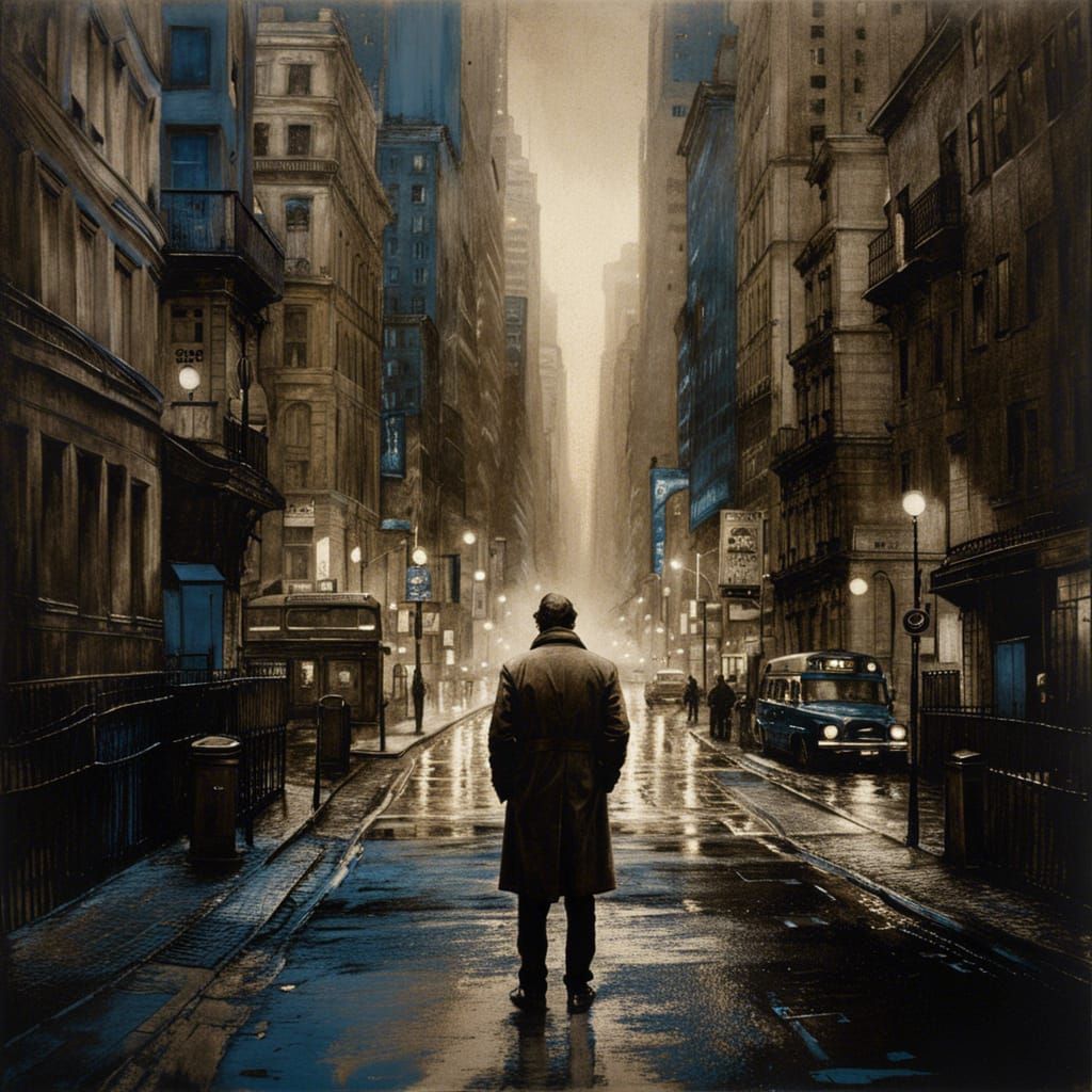 Alone in the city - AI Generated Artwork - NightCafe Creator