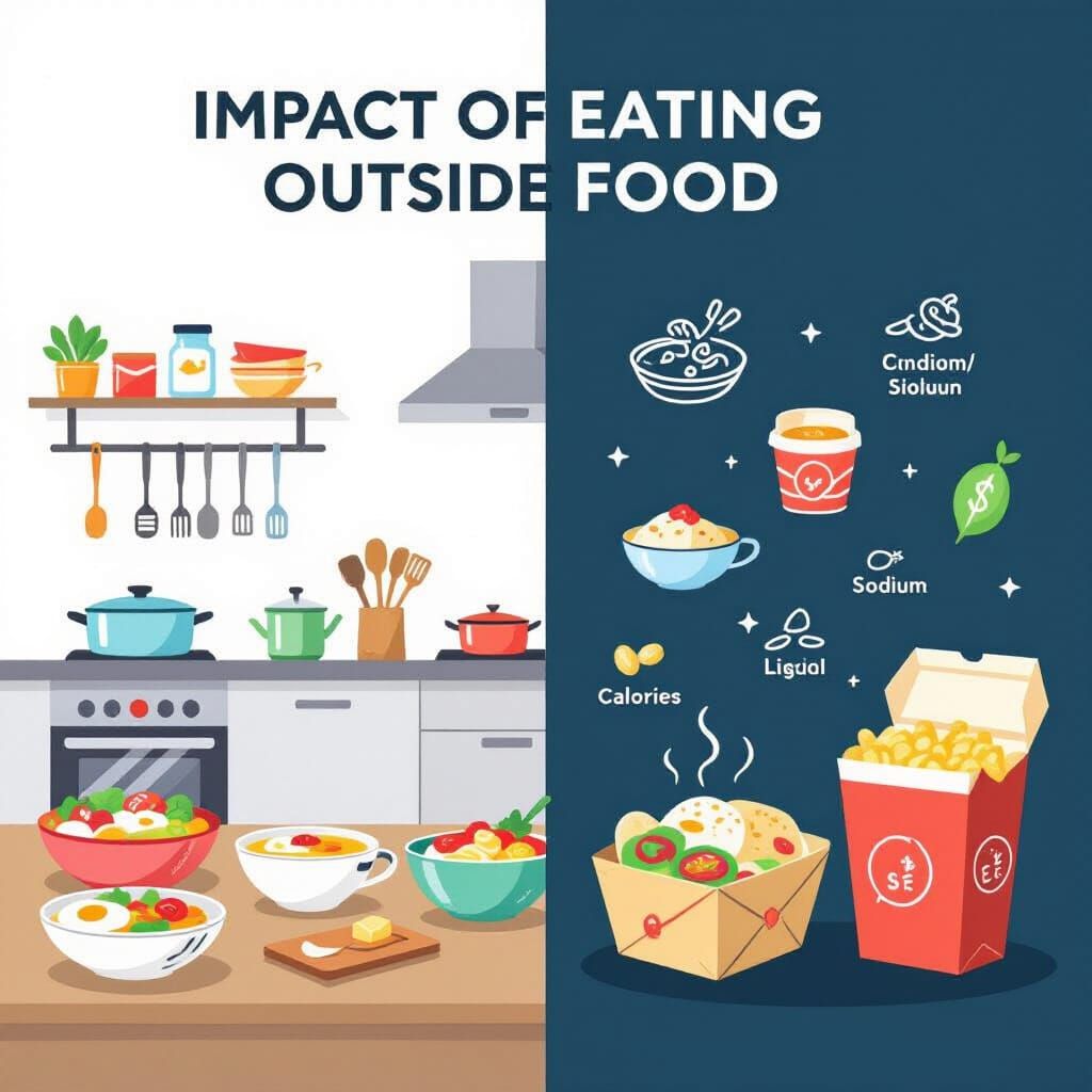 I want to make slides for my nutrition topic for adults topic is impact of eating outside food 