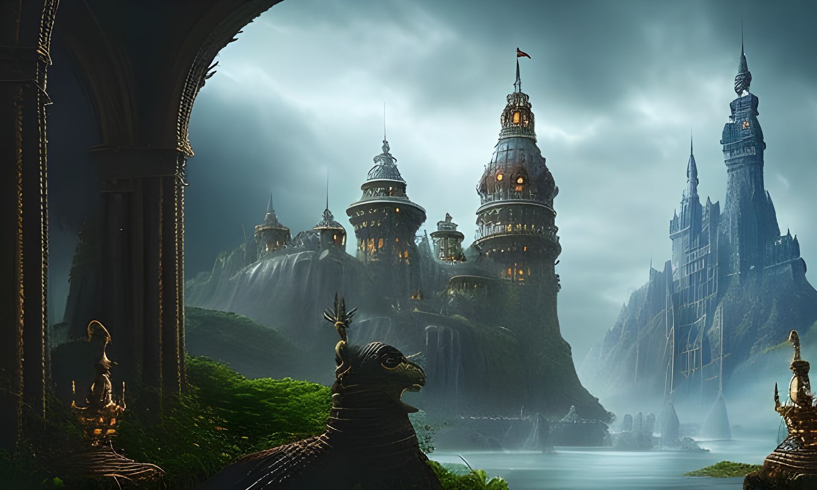 Epic Fantasy Kingdom Digital Matte Painting
