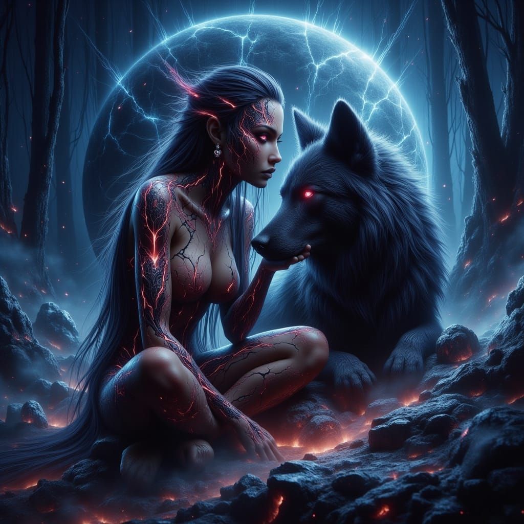 A dark fairy and her loyal counterpart