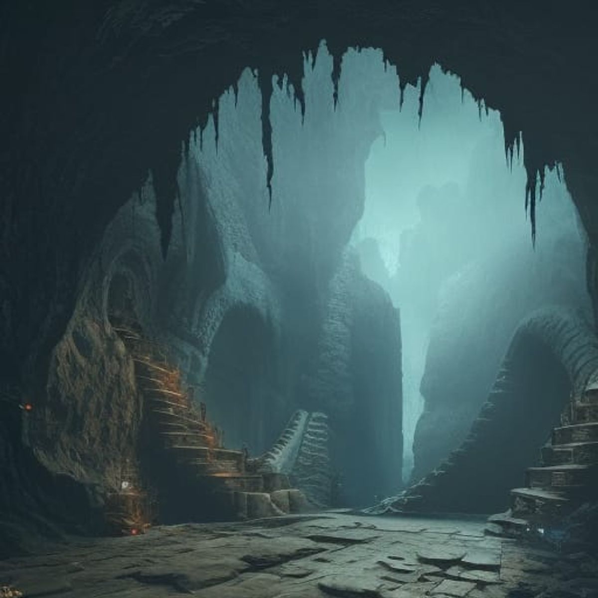 Dark Cave Entrance   AI Generated Artwork   NightCafe Creator