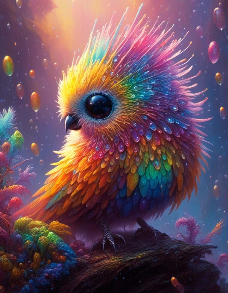 The fluffy rainbow bird  by @Diana S