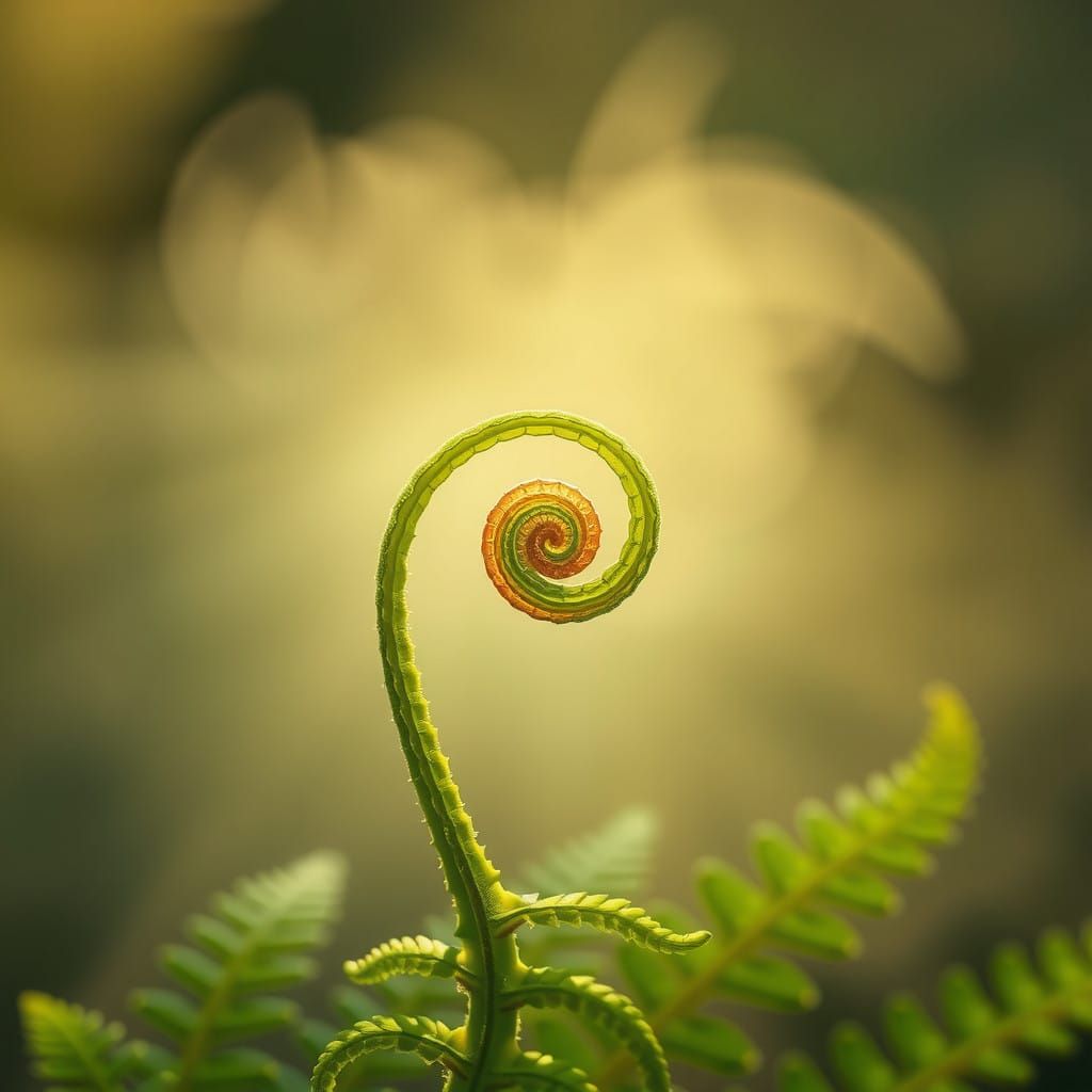 Logarithmic Spiral - Fern Leaf  by @possom2009