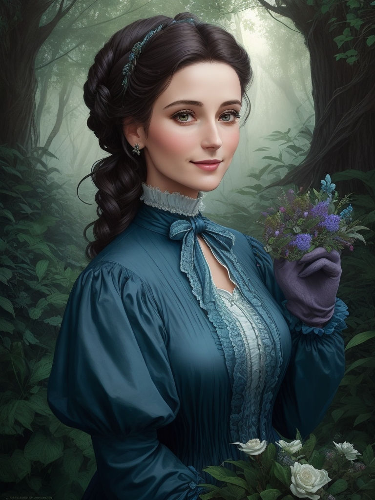 Portrait of a beautiful victorian woman