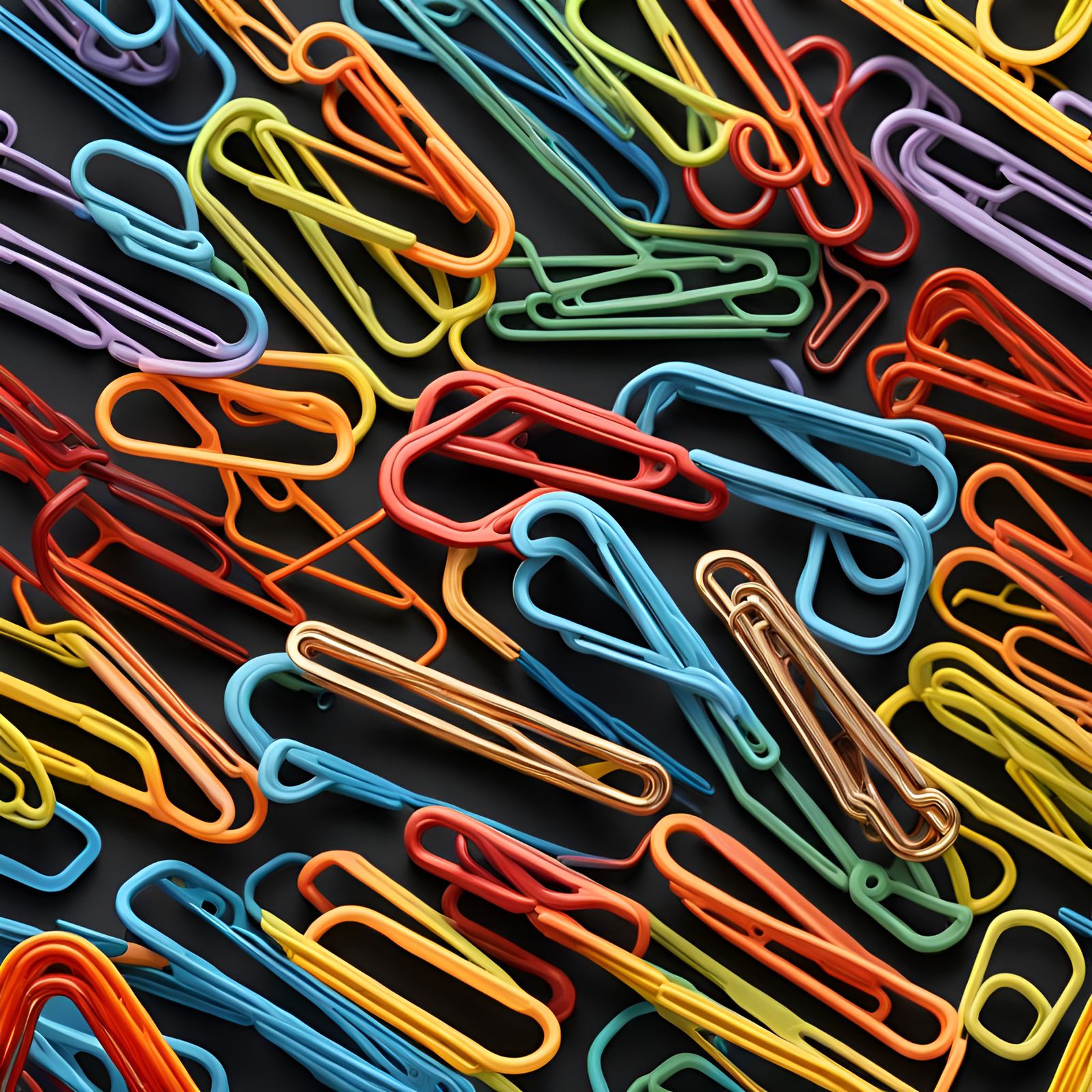 Multicolored paperclip pattern, 3d - AI Generated Artwork - NightCafe ...