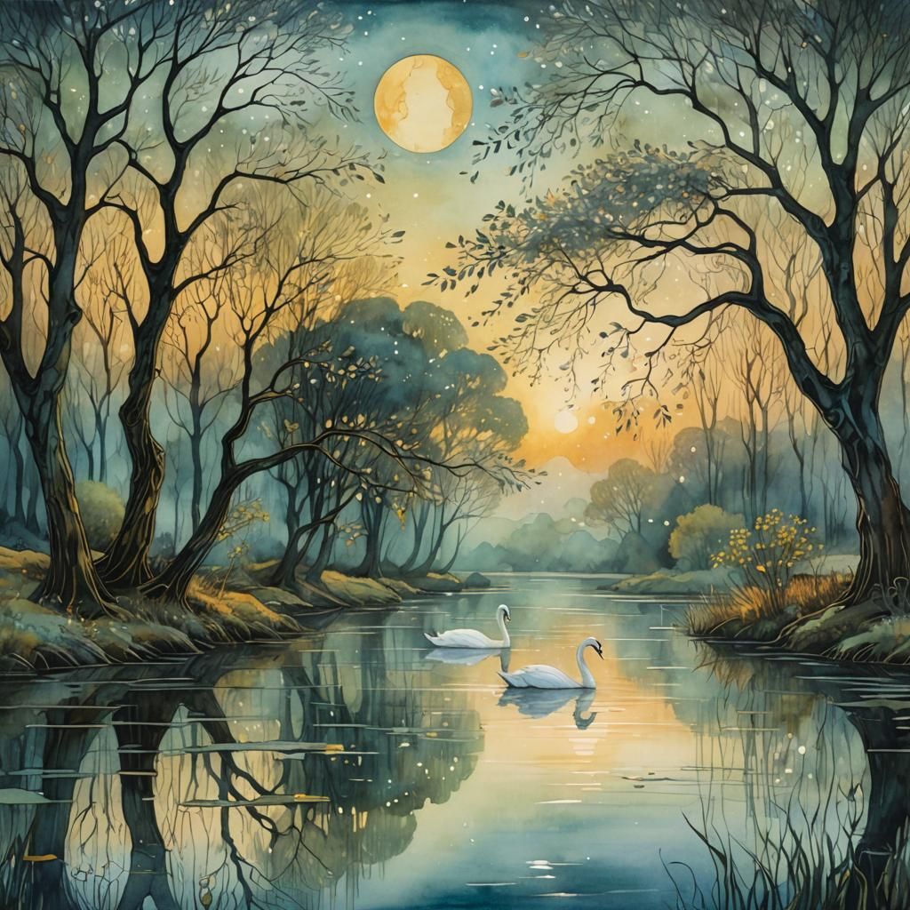 Mystical lakeside  by @Ursula